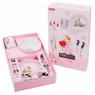 SET VAJILLA Y CUBIERTOS 7 PCS NELIA