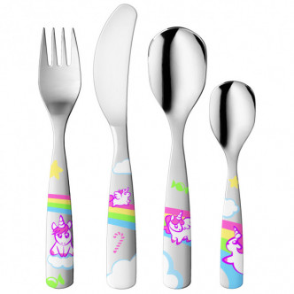 CUBIERTO INFANTIL UNICORNIO 4 PCS