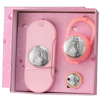 SET PINZA+PORTACHUPETES+CUBIERTOS VIRGEN DEL ROCIO