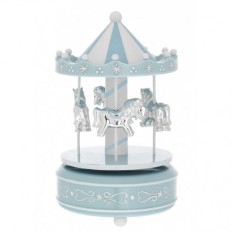 CARROUSEL  CABALLOS PLATEADOS 10X18 CMS