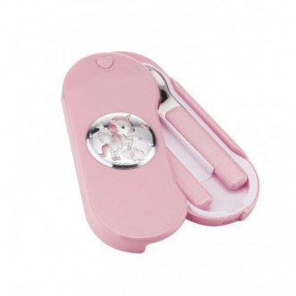 ESTUCHE 2 CUBIERTOS OSO UNICORNIO