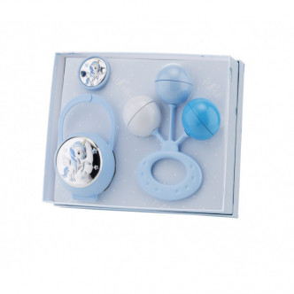 SET PINZA+P.CHUPETES+SONAJERO UNICORNIO