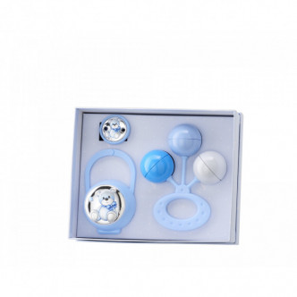 SET PINZA+P.CHUPETES+SONAJERO OSO LAZO