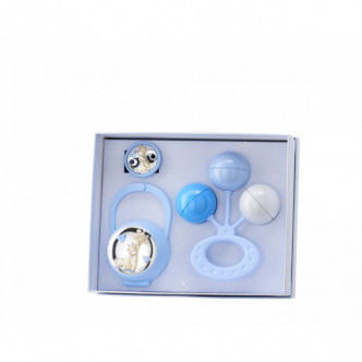 SET PINZA+P.CHUPETES+SONAJERO JIRAFA CORAZON