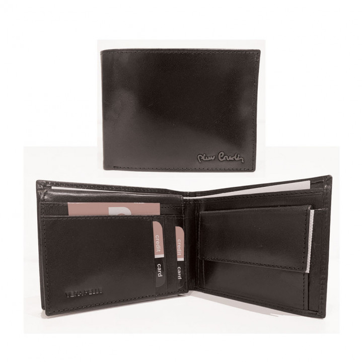 CARTERA PIEL CABALLERO NEGRA PIERRE CARDIN