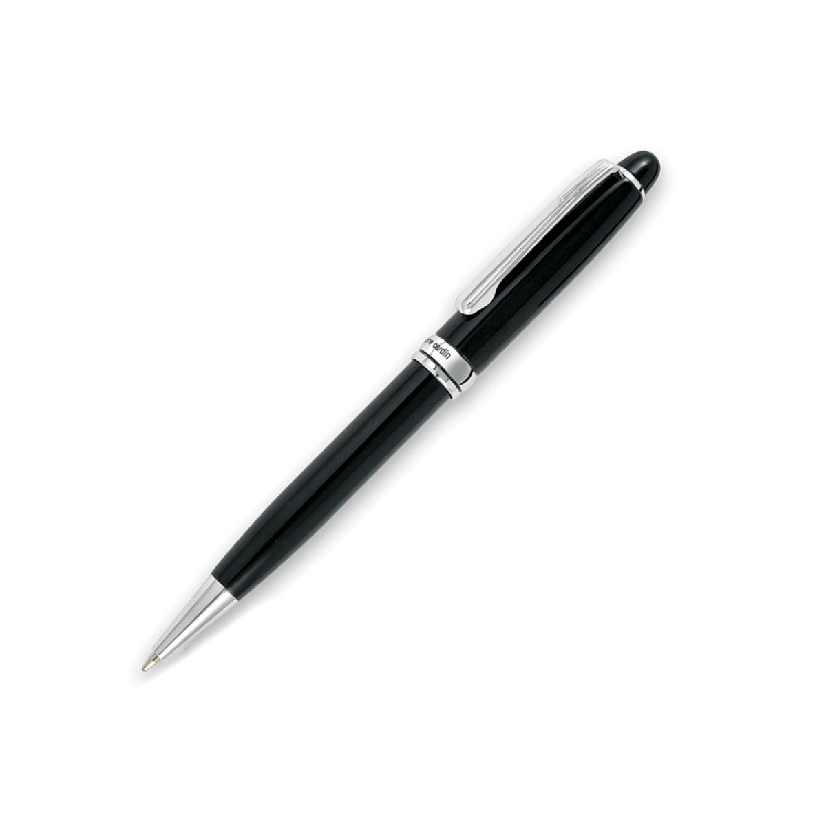 BOLIGRAFO PIERRE CARDIN NEGRO DECORACION PLATEADA