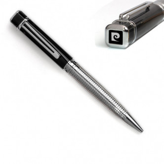 BOLIGRAFO/ROLLER PIERRE CARDIN PLATEADO NEGRO