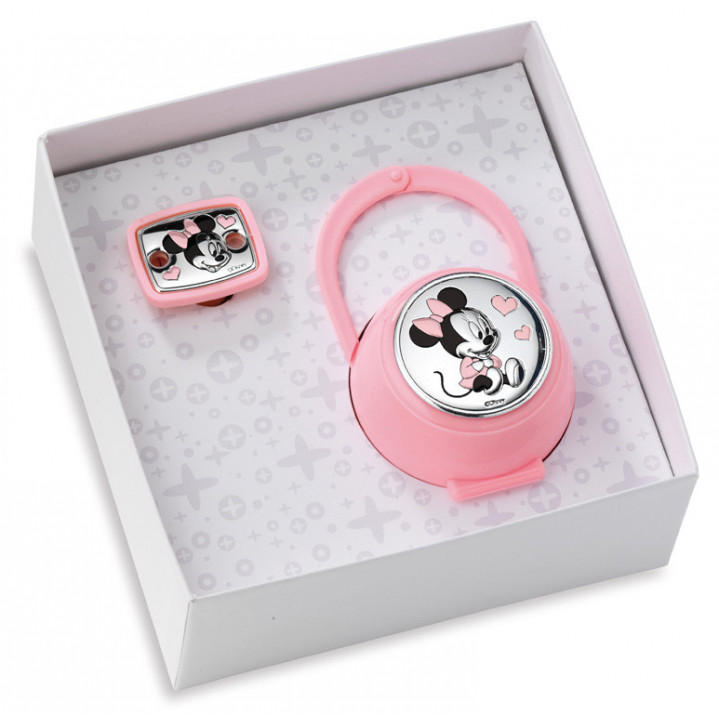 SET PINZA+PORTACHUPETES MINNIE ROSA-W5654R