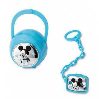 SET PINZA + PORTACHUPETES MICKEY  AZUL-W5554C