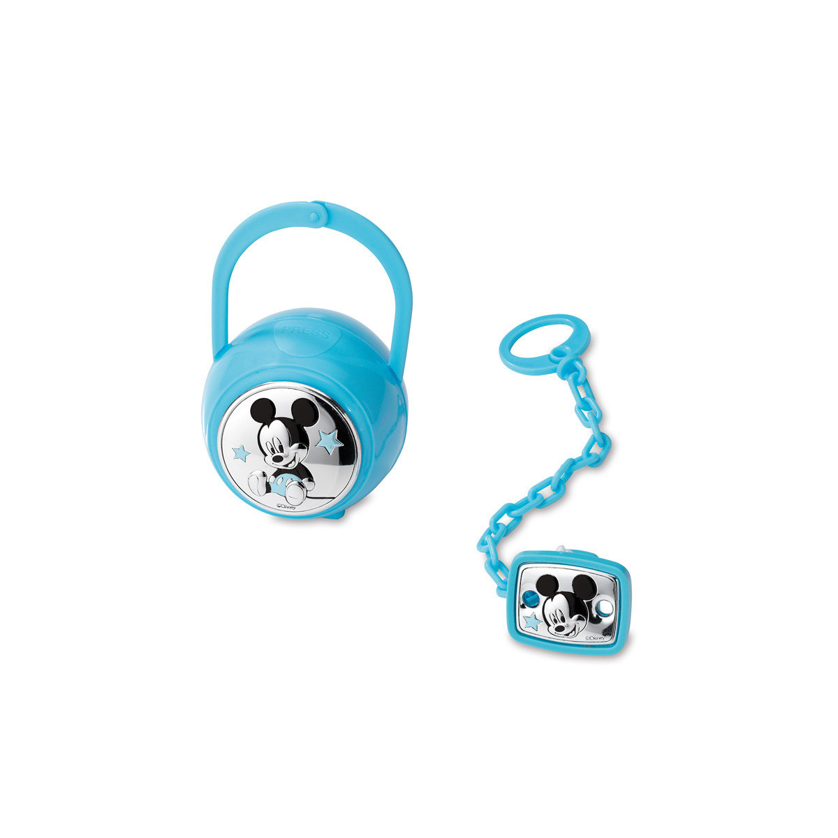 SET PINZA + PORTACHUPETES MICKEY  AZUL-W5554C