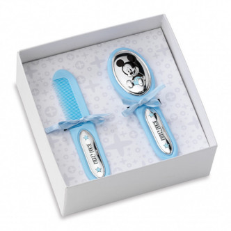 SET PEINE Y CEPILLOS MICKEY MOUSE CELESTE-W5553