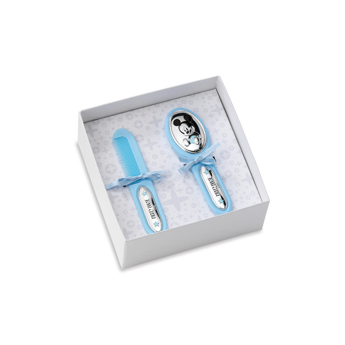 SET PEINE Y CEPILLOS MICKEY MOUSE CELESTE-W5553