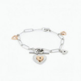 PULSERA CADENA CORAZON COLGANTE