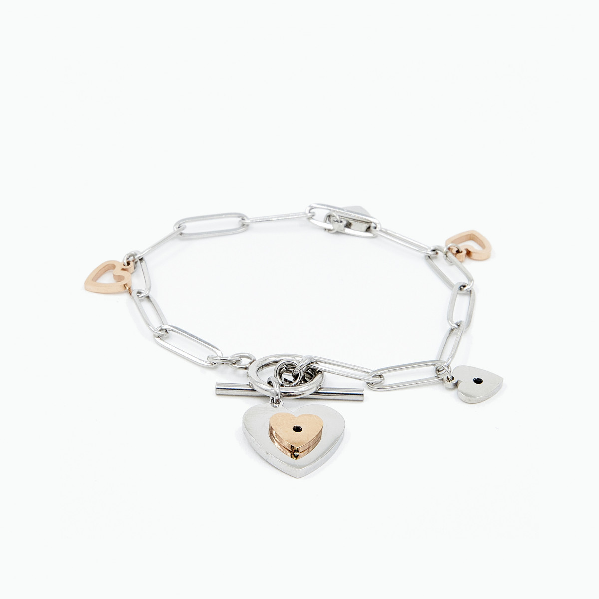 PULSERA CADENA CORAZON COLGANTE