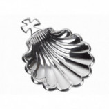 CONCHA BAUTISMAL PLATA DE LEY 925 CRUZ 17X13CMS