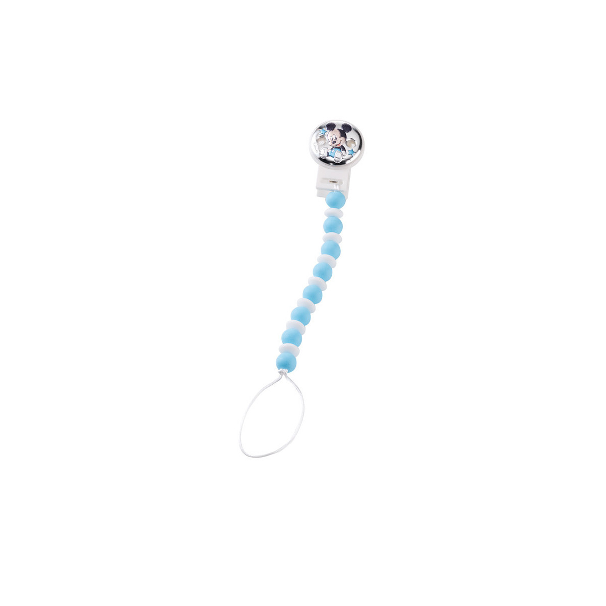 PINZA CHUPETES MICKEY MOUSE CELESTE
