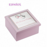 CAJA DIENTE RATON ROSA ESPAÑOL 8X8X4