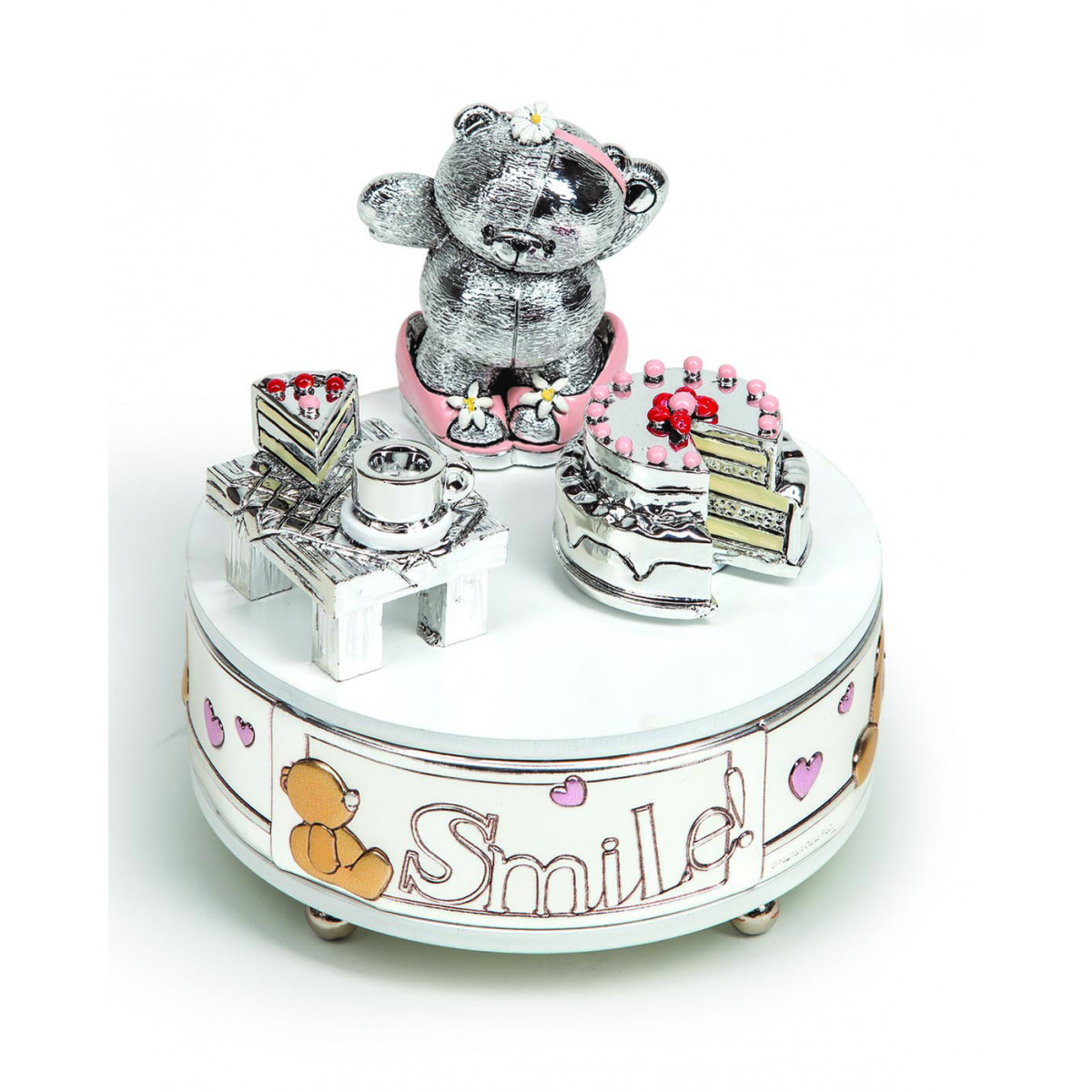 CARROUSEL OSO TARTA 12.5X14 ROSA