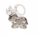 PINZA CHUPETE VACA BLANCA PLATA 925