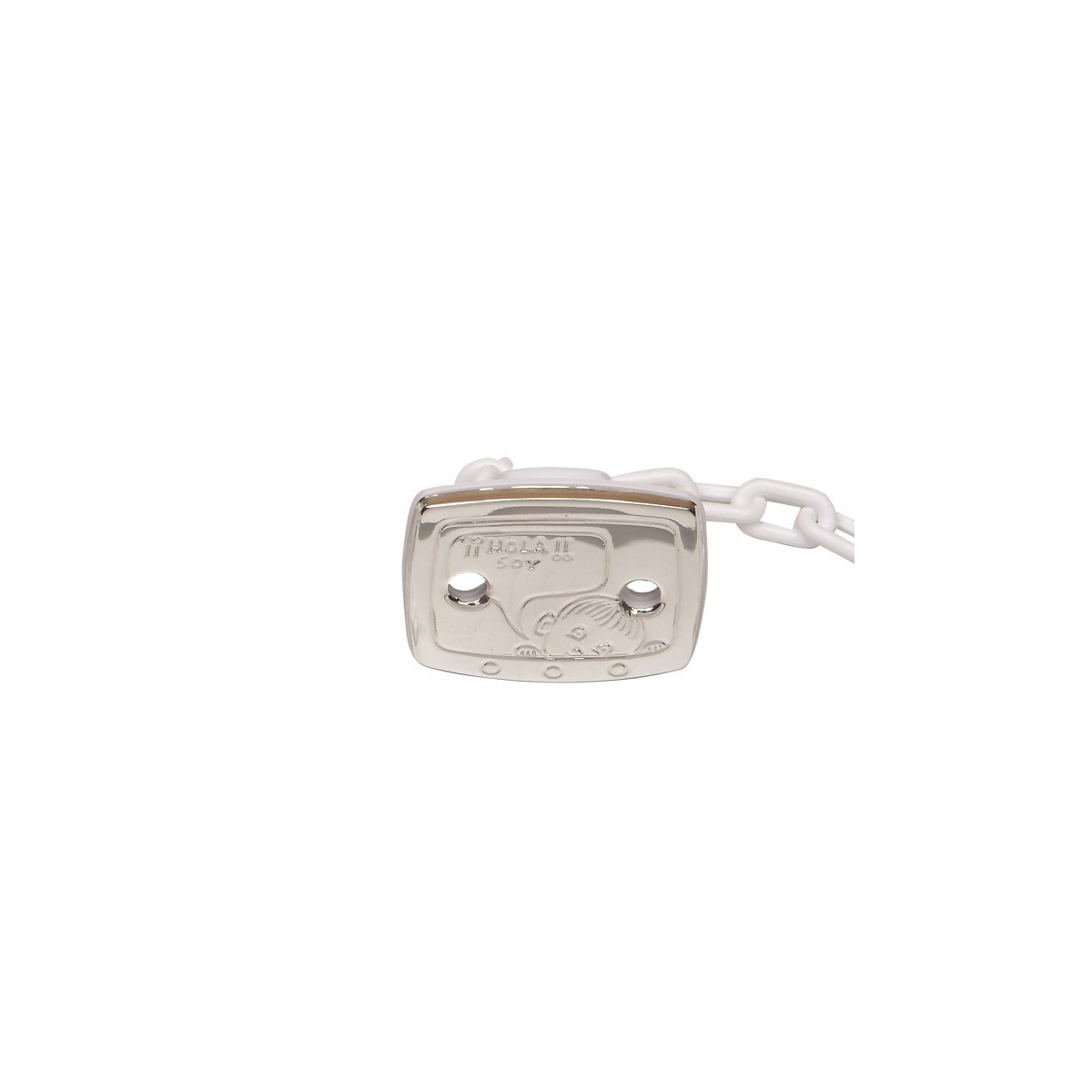 PINZA CHUPETE BLANCA PLATA 925 NIÑO