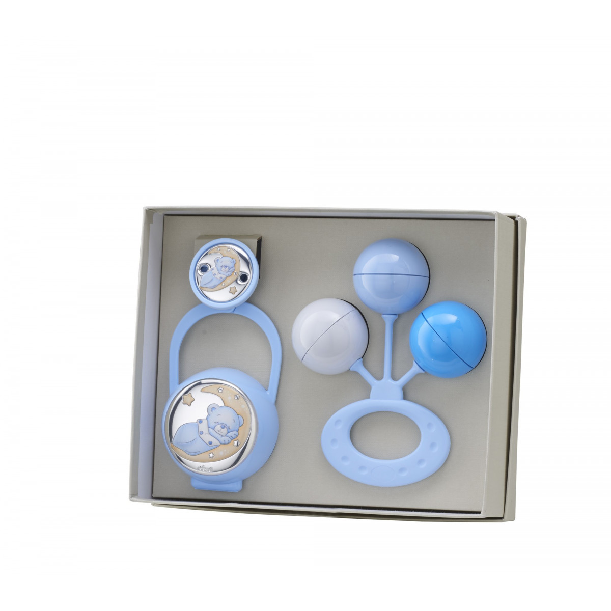 SET PINZA+P.CHUPETES+SONAJERO OSO LUNA