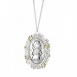 MEDALLON OVAL METALICO ANGEL LIBRO
