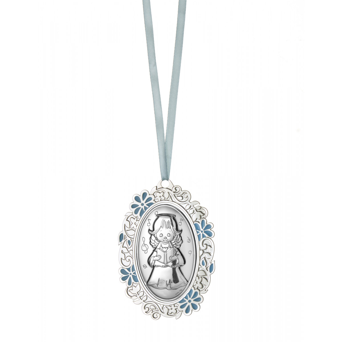MEDALLON OVAL METALICO ANGEL LIBRO