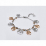 PULSERA BICOLOR ARBOL VIDA CHARM