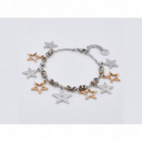 PULSERA BICOLOR CHARM ESTRELLAS
