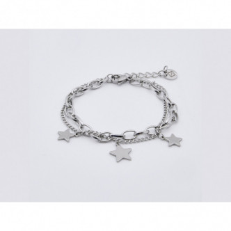PULSERA DOBLE CADENA ESTRELLAS