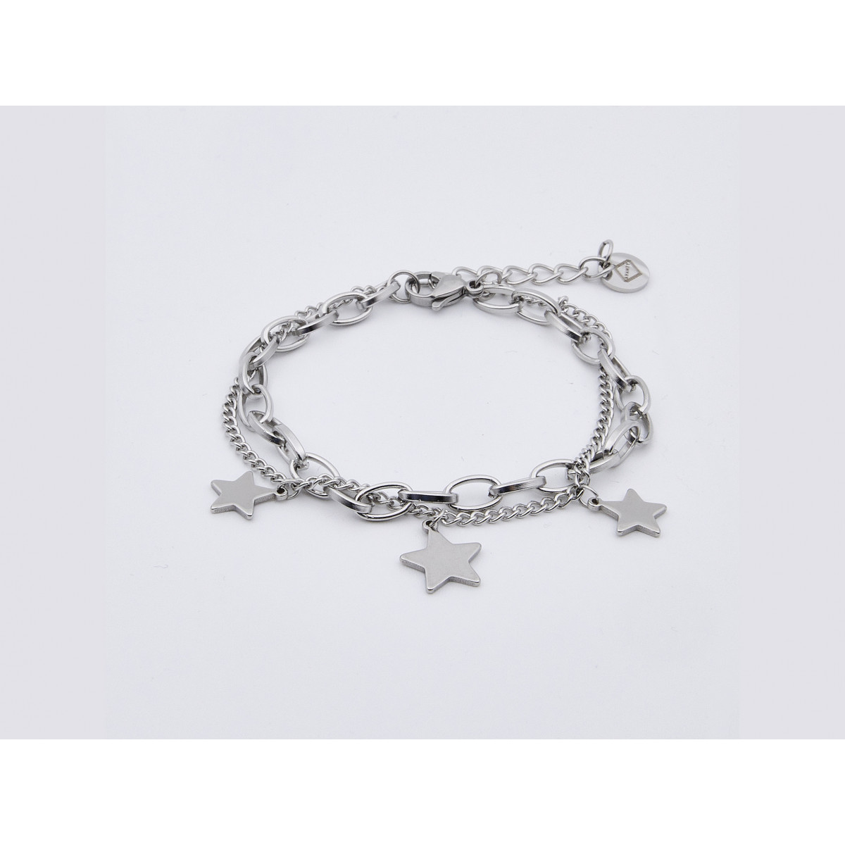 PULSERA DOBLE CADENA ESTRELLAS