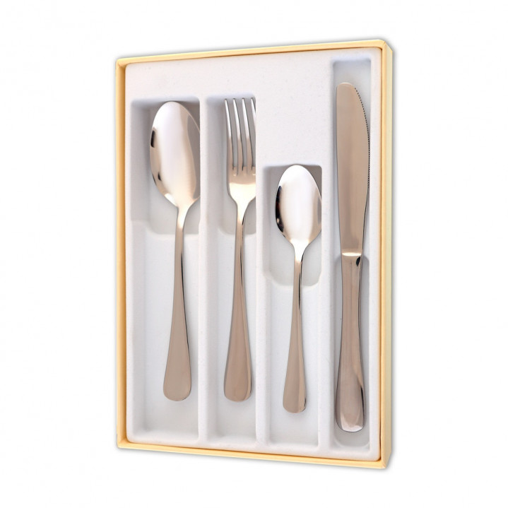 ESTUCHE CUBIERTOS ACERO 4 PIEZAS