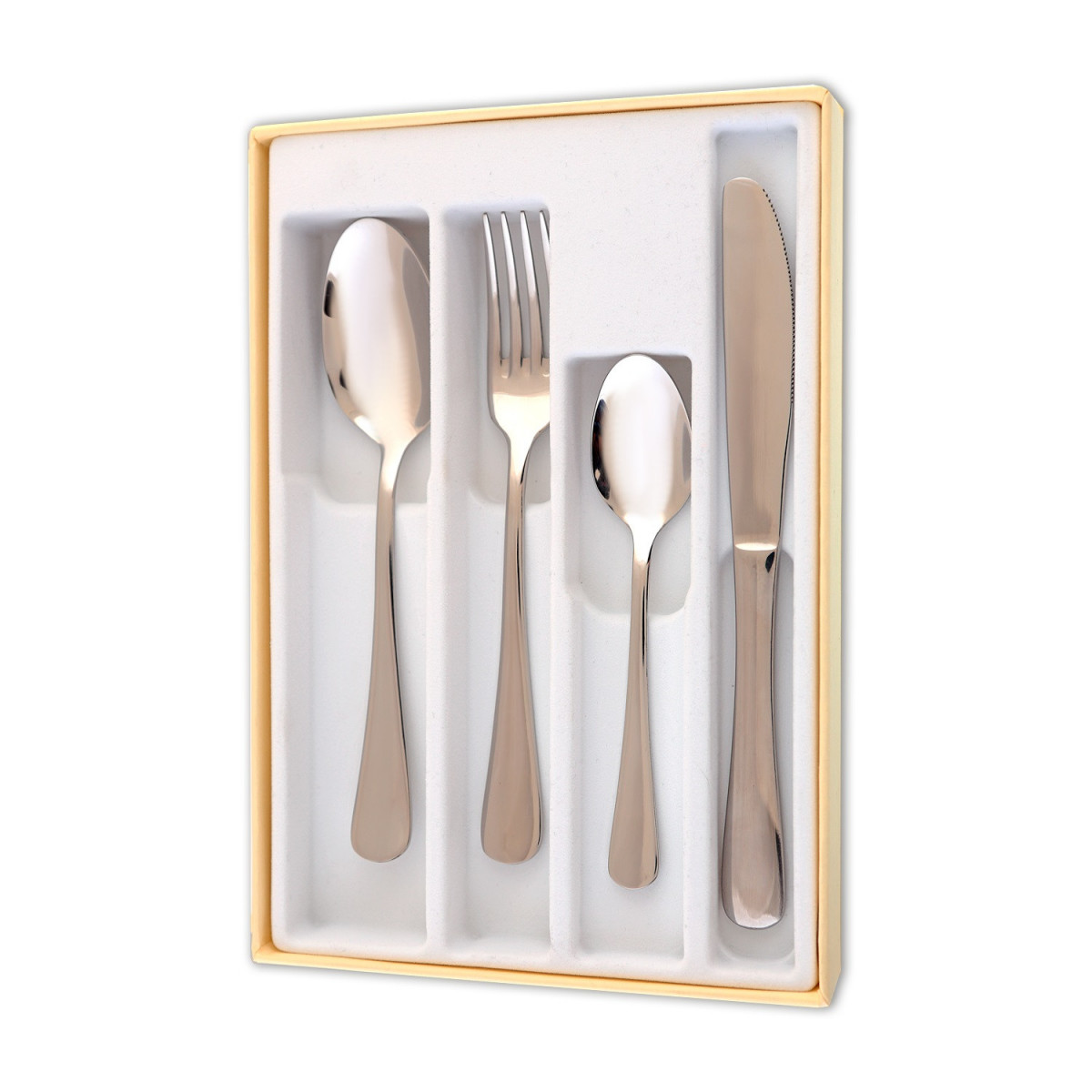 ESTUCHE CUBIERTOS ACERO 4 PIEZAS