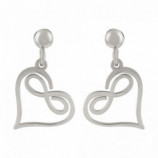 PENDIENTES CORAZON INFINITO PLATA 925