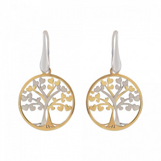 PENDIENTES ARBOL VIDA CORAZON PLATA 925