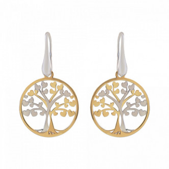 PENDIENTES ARBOL VIDA CORAZON PLATA 925