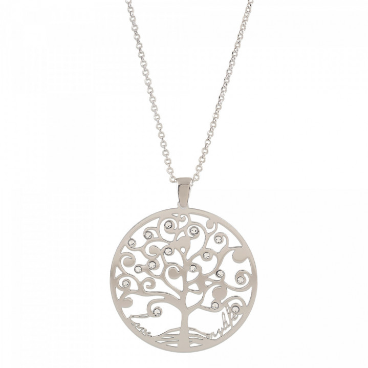 COLGANTE ARBOL VIDA 4CMS DIAM STRASS PLATA 925