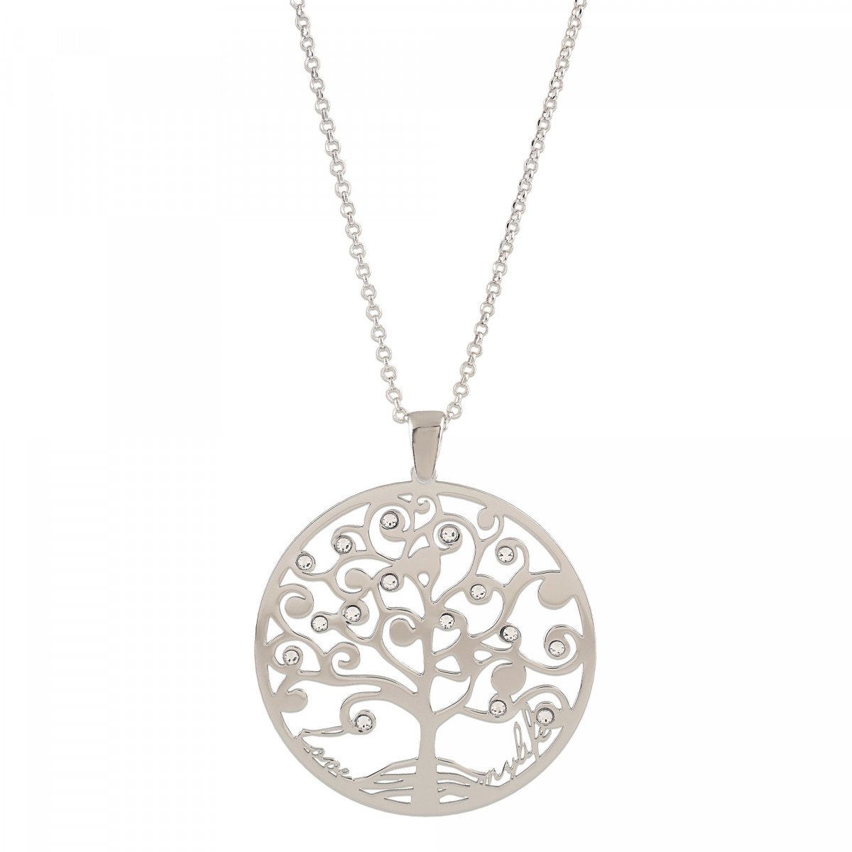 COLGANTE ARBOL VIDA 4CMS DIAM STRASS PLATA 925