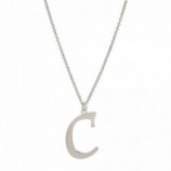 COLGANTE LETRA C PLATA 925 40+5CMS