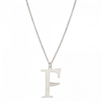 COLGANTE LETRA F PLATA 925 40+5CMS