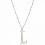 COLGANTE LETRA L PLATA 925 40+5CMS