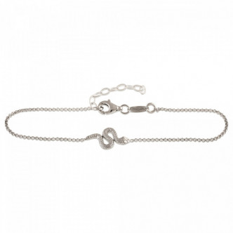 PULSERA SERPIENTE 17+3CMS PLATA 925