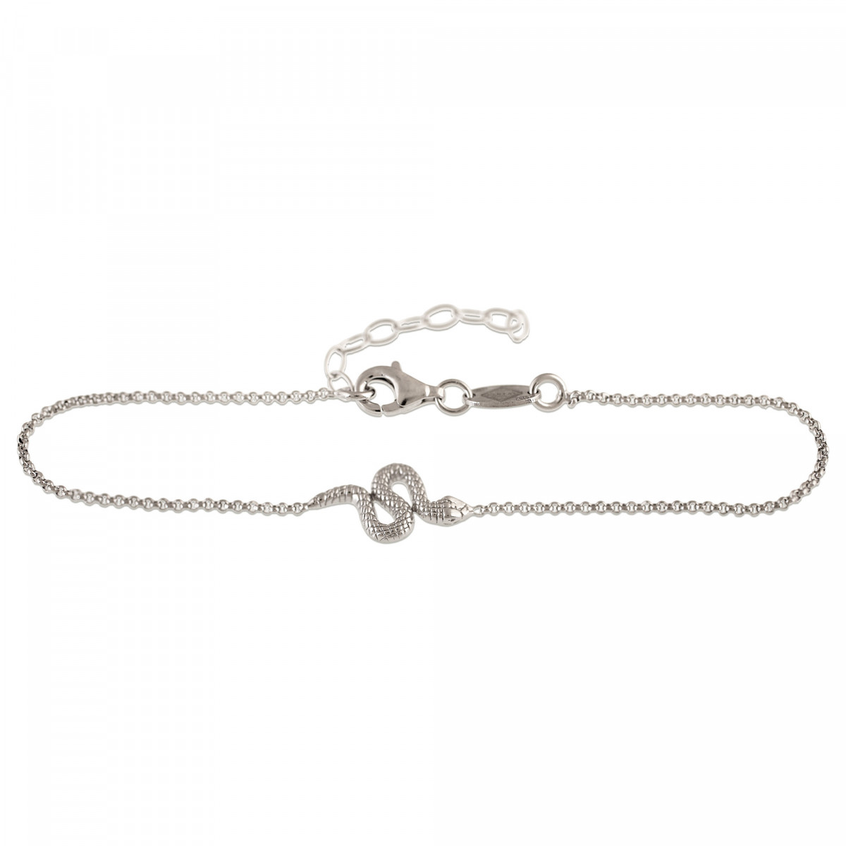 PULSERA SERPIENTE 17+3CMS PLATA 925