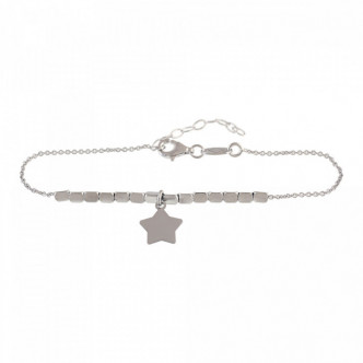 PULSERA ESTRELLA PLATA 925 17+3CMS