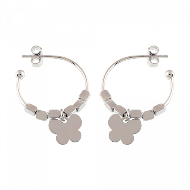 PENDIENTES ARO MARIPOSA 2CMS DIAM. PLATA 925