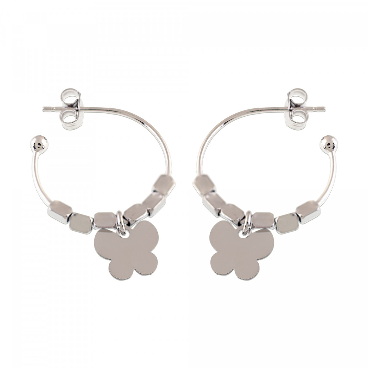 PENDIENTES ARO MARIPOSA 2CMS DIAM. PLATA 925