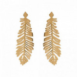 PENDIENTES PLUMA PLATA 925 DORADA