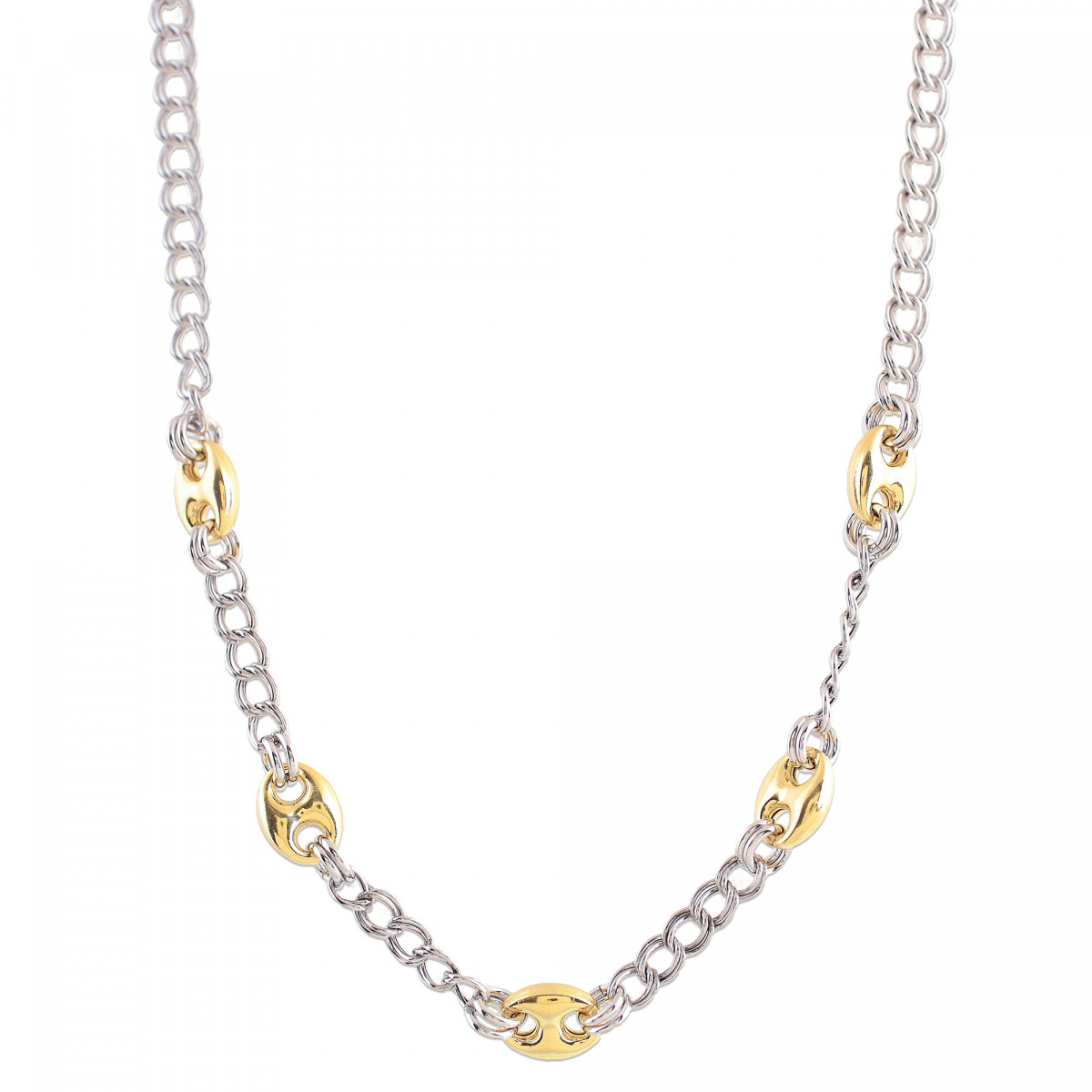 COLLAR BICOLOR PLATA 925 50CMS