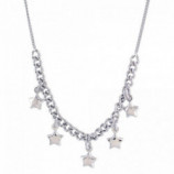 COLLAR COLGANTE ESTRELLAS 45+5CMS PLATA 925