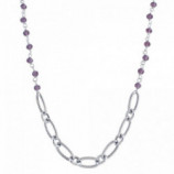 COLLAR 45+5CMS PLATA 925 AMATISTA